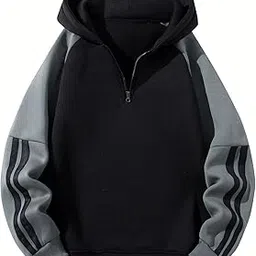 The Modern Soul Hlaf Zipper Hooded Sweatshirt for Men | Hoodies for Men-picture-44