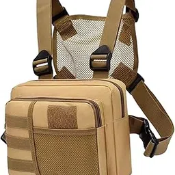 trendynest Men Women Chest Rig Bag Holder Front Pack Pouch for Running Exercise Fishing Khaki | Mens Accessories | Backpacks, Bags & Briefcases-picture-21