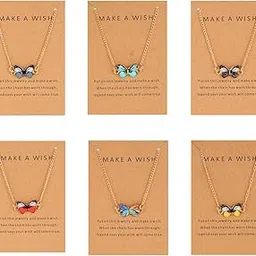 shining diva fashion 6 Pcs Latest Stylish Butterfly Jewellery Necklace Set for Women Pendant Necklace Gifts for Girls (rrsd15848np)-picture-14