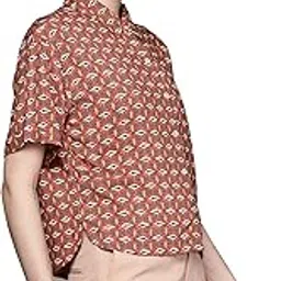 label ritu kumar Peach Geometric Shirt-picture-11