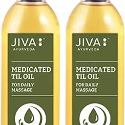 Jiva Medicated Til Oil 120 ml | Ayurvedic Oil Made of Pure Herbs | Relieves Joint And Muscle Pain, Stiffness And Tremors | Pacifies Vata Dosha (Pack of 2)-image-89