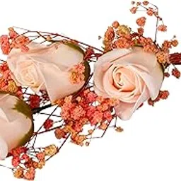 TOCINGO Acrylic Artificial Flower Dome with LED Lights Gifts for Valentine's Day, Birthday, Mother's Day, Colorful Artificial Flower, Rose Bunch Gift Ideas for Wedding (Pink Rose Bunch)-picture-23