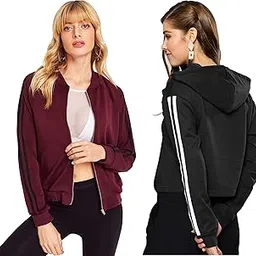 fabricorn Combo of Jacket and Hoodie Sweatshirts for women-picture-21