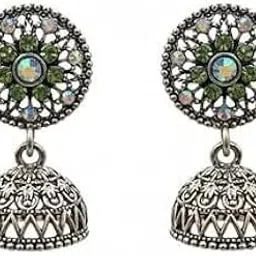 mikimini Sparkling Silver-Plated Drop Earrings for Women | Designer Jewellery Metal | Earrings for Girls & Womens (Pack Of 1)-picture-35