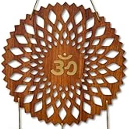 Gloridec Wooden OM Wall Hanging with Shubh Labh & Swastik | Spiritual Wall Décor for Home Entrance, Puja Room & Living Room | Festival Decoration & Housewarming Gift-picture-31