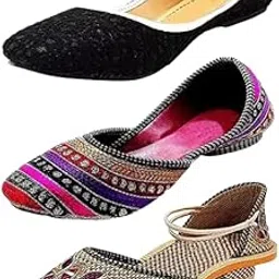 Stylish Fashionable Trendy Footwear Collection, Synthetic Jutties For Women-Multicolor, 8 UK-picture-30