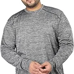 chkokko Mens Plus Size Round Neck Full Sleeve Quick Dry Activewear Gym T Shirt Lightweight Regular Fit Sportswear for Workout Training Fitness and Running-picture-10