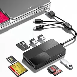 Memory Stick pro Duo Adapter Reader - 8 in 1 SD/TF/MS/CF/XD Card Reader for iPhone/Computer/USB-C Device, Lightning+USB A+USB C Multi Memory Card Reader with 3 USB 2.0 Ports, XD Picture Card Reader-image-64