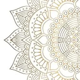S3 Design Decorative Mandala Art Wall Sticker for Home Diwali Decoration (24 CmX 45 Cm)-image-44