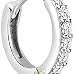 sj shubham jewellers ™ Tiny Hoop and Septum Nose Ring One Piece/Combo/Gold 18K 750/925 Sterling Silver Simple & Beautiful Nose Pin For Women & Girls image 1