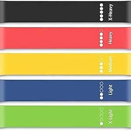 CHAMELI Resistance Loop Exercise Bands for Squats, HIPS, Legs, Butt, Glutes and Heavy Workouts Physical Therapy, Rehab, Stretching, Home Fitness (Set of 5)-picture-13