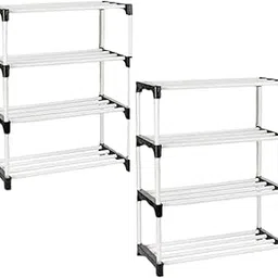 NILUX 4-Tier Adjustable Plastic Bookshelf – Multipurpose Storage Rack for Home, Office & Kids’ Room | Organize Books, Toys, Décor & Essentials | Durable, Lightweight & Space-Saving (Pack of 2)-picture-12