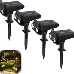 Solar Garden Lights, Ovel Shap LED Solar Light, IP44 Waterproof Outdoor Solar Light, 2W Solar Powered Garden Lights for Yard, Pathway, Patio, Fence, Sculpt (Pack of 2PCs) (4)-picture-27