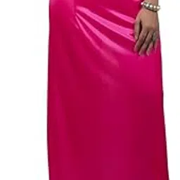 Women Satin Blend Full Elastic Petticoat Shapewear for Saree and Body Shaper Petticoat for Saree Shapewear for Women Free Size-image-1