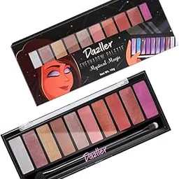 Dazller Eyeshadow 10-in-1 Palette,10g, DES2, Velvety Texture, No Patchiness, Easy blending, with Sponge-Brush Applicator (Multicolor)-picture-18