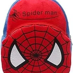 blue tree Kid's School Bagpack 3-5 Years 11 Litres Cartoons Soft Toy Bag Gift for Kids (Spider red)-image-2