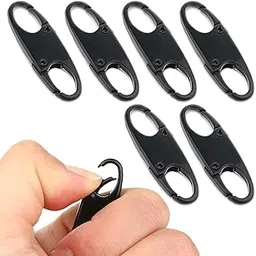 6 Pcs Black Zipper Repair Kit, Anti Theft Backpack Clip, Zipper Puller, Durable Metal S-Shaped Spring Hook for Travel Bags, Outdoor Gear, and Pet Tags(0.51 * 1.50 in)-picture-11