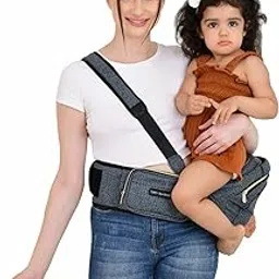 Tippy Tap Baby Carrier with Hip Seat, in-Built Mini Diaper Bag & Convertible to Sling Carry Bag 6-in-1 Baby Carrier for 5 Months to 36 Months Or Upto 18 Kgs (Snuggle Sky)-picture-41
