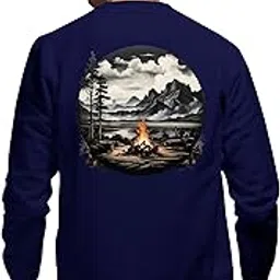 Sweatshirts for Men Lake Campfire Graphic Printed Cotton Blend Full Sleeve Winter Pullover Regular Stylish Sweatshirt-image-41