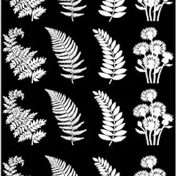 captive decals Fern Fronds White Fused Glass Decals-picture-51