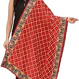 Womens Dupatta with Embroidered Buttlerflies-image-32