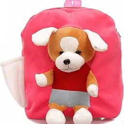 fycan Cute Teddy Bear Plush Toy Soft Fabric Dress Dog School Bag for Baby Boys and Girls Little Girls Boys Animal Backpacks Travel Bag for Baby Girl Boy_Pink (2-5 Years)-picture-22