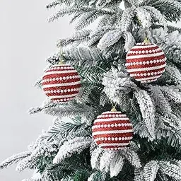 6Pcs Red Christmas Balls for Tree Decorations, 6cm Shatterproof Xmas Tree Ornaments for Home, Office, Church Holiday Festival Party Decor-picture-29