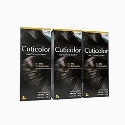 Cuticolor Permanent Hair Color Cream| Dr prescribed| Eco Mechanism for Preserving Scalp Health| No Ammonia| No PPD| Enriched with Portulaca & Boseivela Extracts - Black (120g) | Pack Of 3-picture-30