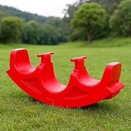 eHomeKart Playgro 3 in 1 See Saw Tunnel Rocker for Kids - 2 in 1 Tunnel and Rocker for Indoors and Outdoors - Perfect Toy for Boys and Girls of Age 1-8 Years - DIMESNSIONS: 106 x 26 x 42 cm,Red image 1
