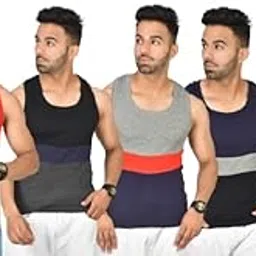 underloop Bravo Rock TRI Colour Gym Vest for Men (Colour May Vary) Pack of 5-picture-20