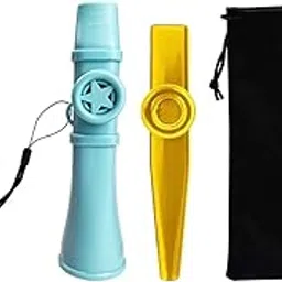 ATORSE 2Pcs Kazoo Flutes Good Companions Party Favors Toys for Ukulele Guitar Blue-picture-15