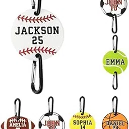 Custom Baseball Bag Hook for Fence Personalized Baseball Bag Clip for Fence Soccer Tennis Basketball Football Softball Bag Hook for Water Bottle Backpack-picture-28