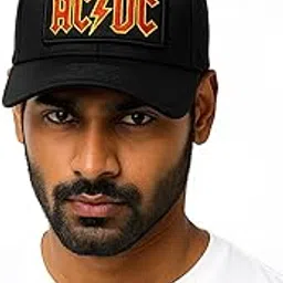 ek rag AC/DC Classic Baseball Cap, Black, Embroidered Logo, Adjustable Fit, Cotton, Casual Sports Wear-picture-24