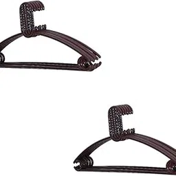 Hangers for Clothes, Plastic,Pack of 12 (Dark Brown)-picture-31