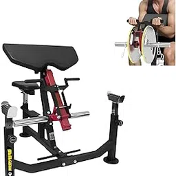 Bodylean Fitness Plate Loaded Bicep Curl Machine with Barbell Rack | Arm Strength Trainer for Biceps, Forearms & Upper Arm Muscles | Home & Commercial Gym Equipment-image-16