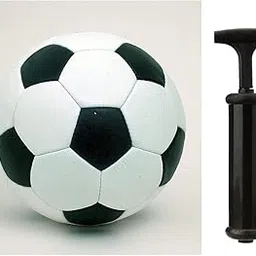 Black&White Football with Pump (Size-5, Soccer) Pack of 1 with pin-image-52