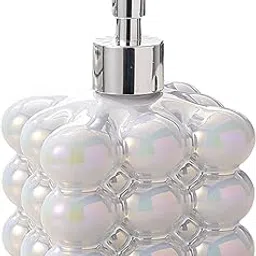 Jazzy Pearls® Lotion Dispenser 450ml Ceramic Hand Soap Dispenser for Kitchen Bedroom Hotel White|Home & Garden | Bath | Soap Dishes & Dispensers-image-32
