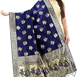 jenny designer Printed Women'S Solid Woven Design Banarasi Silk Dandiyarass Dupatta-picture-50