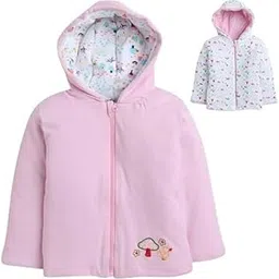 Baby Cry Reversible/Two side Jacket, Hooded Zipper Jacket with Full Sleeve for Baby Boys & Girls (light pink, 18-24 months)-picture-20
