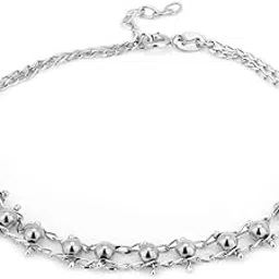 vanbelle Women's Rhodium Plated 925 Sterling Silver Anklet-picture-33