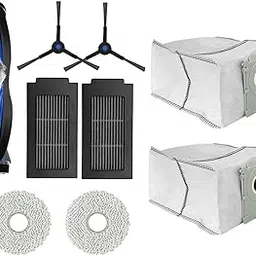 HASTHIP® 9Pcs Replacement Parts for Ecovacs T50 PRO Omni Vacuum Cleaner, Spare Accessories with 1 Main Roller Brush, 2 Side Brushes, 2 Filters, 2 Microfiber Mop Cloth & 2 Dust Bags-image-26