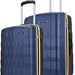 aristocrat Comet Set of 2 Trolley Bag 56, 66cm | Small+Medium| Hard Luggage| Smooth 8-Wheel Suitcase| Combination Lock with Sturdy Zipper| Full Fabric Convipack | 3-Year International Warranty (Blue)-picture-22