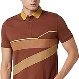 arrow Men's Cotton Striped Regular Fit Polo Shirt-picture-33