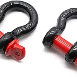 Jamiikury 2 Pcs Shackles 1/2" D Ring Shackle 12 Ton (26,455 lbs) Maximum Break Strength with 5/8" Pin for Tow Strap Winch Off Road Vehicle Recovery-picture-33