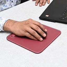 CLADD INTERNATIONAL Vegan Leather Mouse Pad Wrist Rest Ergonomic Mousepad Stitched Edge | Cushion Foam Support & Pain Relief | Suitable for Computer Laptop | Non-Slip Hard Base | Maroon-picture-16