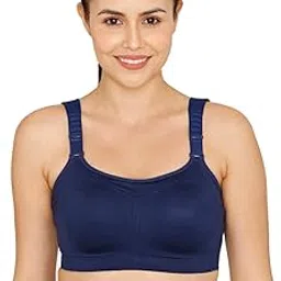 zelocity Women's Nylon Blend Wire Free Casual Sports Bra (ZC40KMFASH0BLUE0034D_Blue_34D)-picture-37