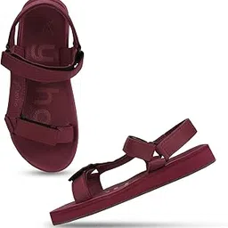 yoho EVA Sandals for Women | EVA sole | Comfortable cushioned sole with TPR base | Lightweight | Soft skin friendly straps | Adjustable straps | Velcro closure | Vibrant colour options image 1