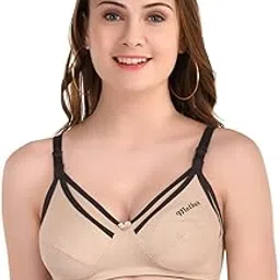 as beauty Women Cotton Non-Padded Wire Free Nursing Maternity & Mother Bra Face (Size32 B)-picture-27