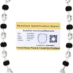 Certified Karungali Malai Original with Sphatik - 54 Beads 6mm Karungali Mala with Lab Certificate for Spiritual Practices, Karunggaali Mala Original Beads for Meditation and Healing (Regular)-picture-68