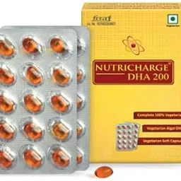 RCM Advance Nutricharge DHA 200, Complete 100% Vegetarian Algal Soft Capsule 30 cap-picture-46